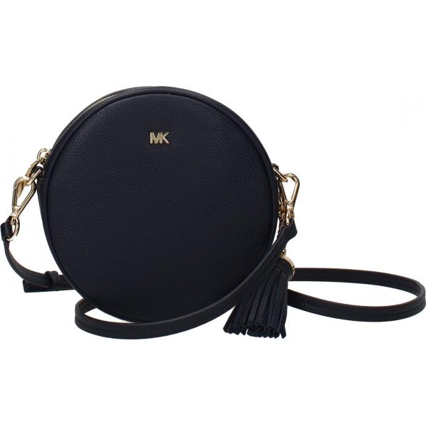 Borsa a tracolla con frange e logo frontale blu Michael Kors blu