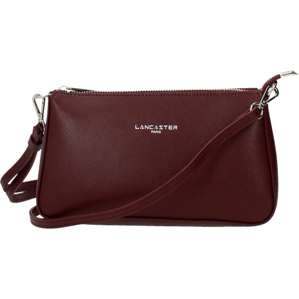Borsa a tracolla con logo frontale viola Lancaster viola