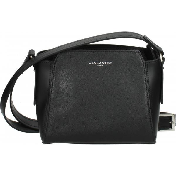 Borsa a tracolla con logo frontale nero Lancaster nero