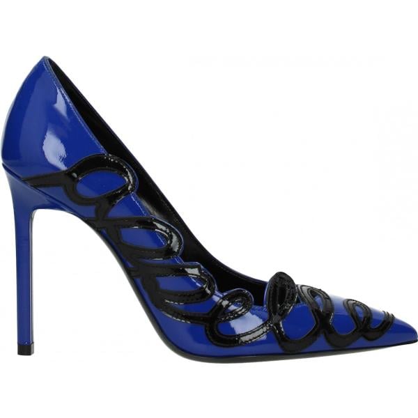 Décolleté effetto vernice blu Saint Laurent blu