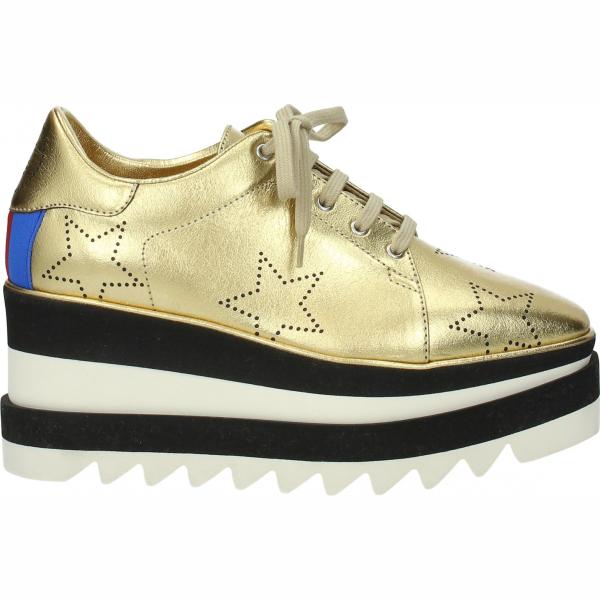 Scarpe derby eco oro Stella McCartney giallo