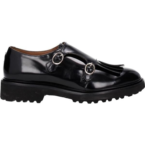 Scarpe derby con pizzo e frange con fibbia in pelle nero Doucals nero