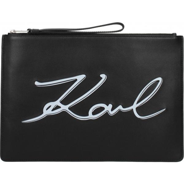 Pochette con logo frontale nero Karl Lagerfeld nero