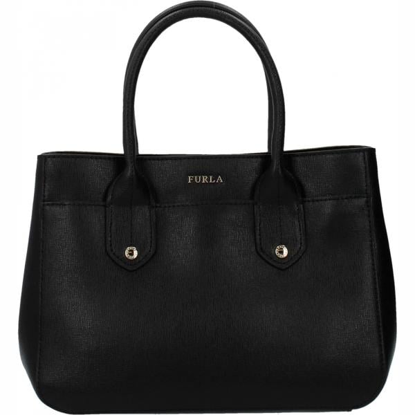 Borsa a mano con bottoni nero Furla nero