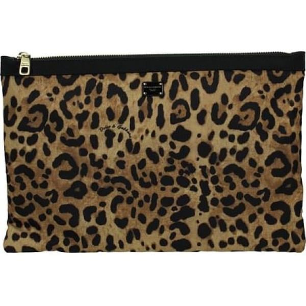 Pochette con stampa marrone Dolce&Gabbana marrone con stampe