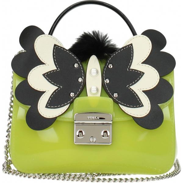 Borsa a mano verde Furla verde