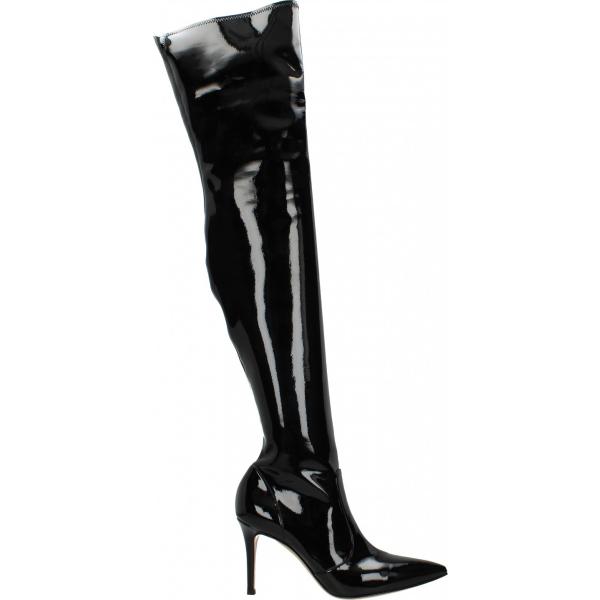 Stivali effetto vernice nero Gianvito Rossi nero