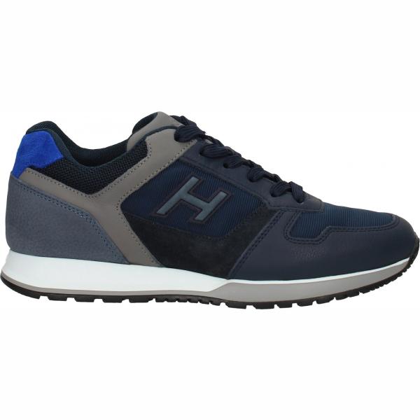 Sneakers con logo frontale blu Hogan blu