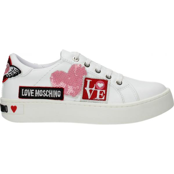 Sneakers con paillettes bianco Love Moschino bianco