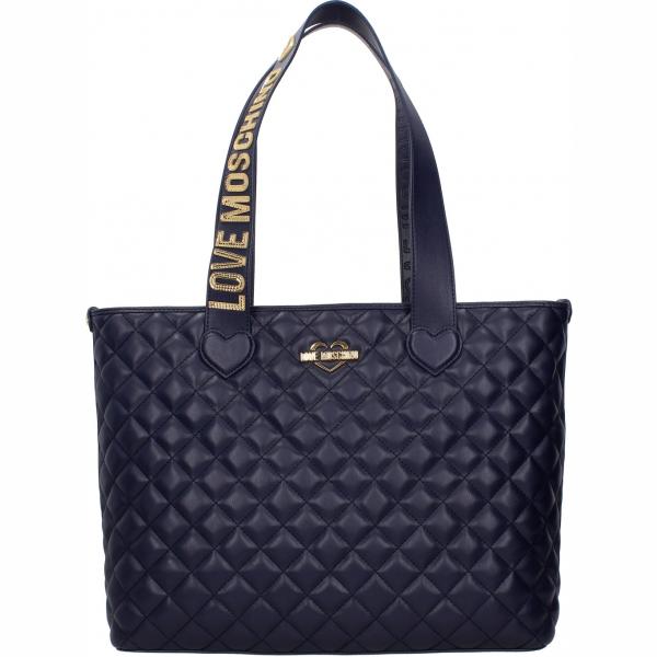 Borsa a spalla blu Love Moschino blu