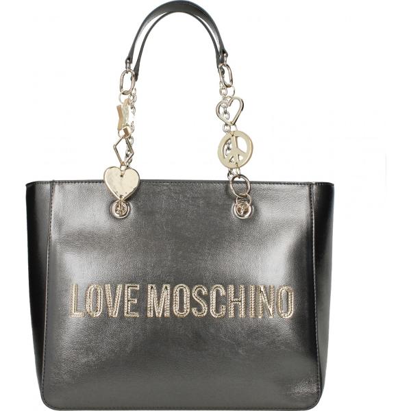Borsa a spalla grigio Love Moschino grigio