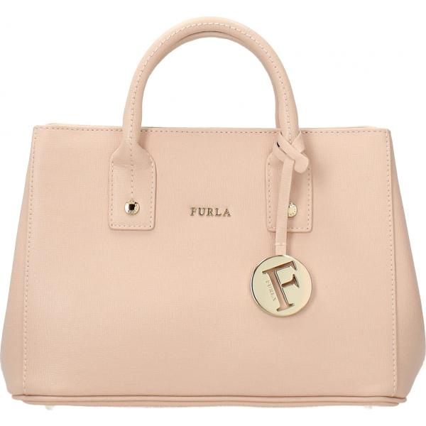 Borsa a mano con bottoni rosa Furla rosa