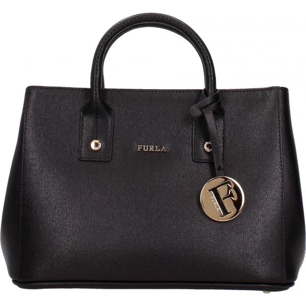 Borsa a mano con bottoni nero Furla nero