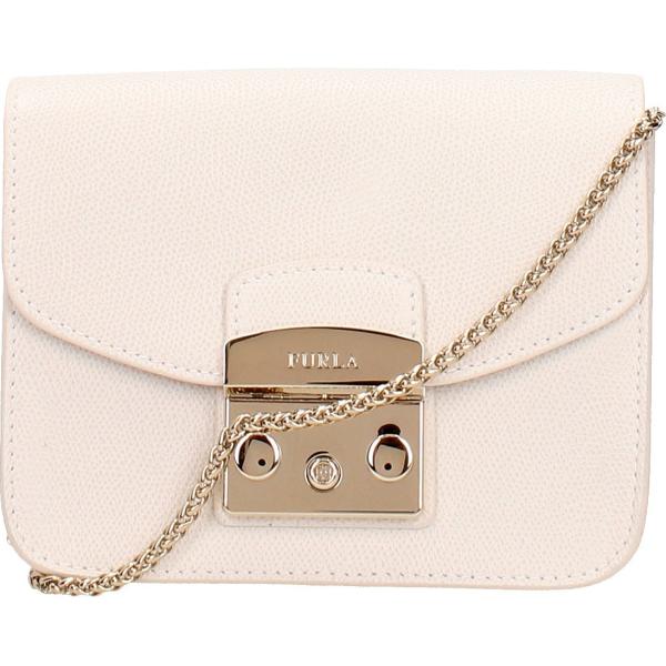 Borsa a tracolla con logo frontale bianco Furla bianco