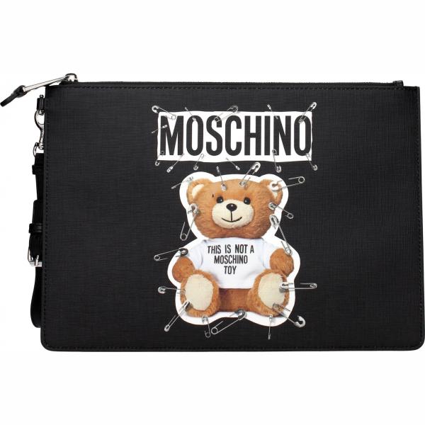 Pochette con manico nero Moschino nero