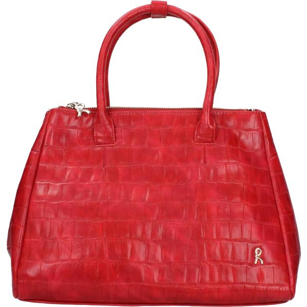 Borsa a mano con bottoni rosso Roberta di Camerino rosso