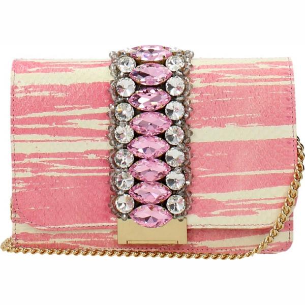 pochette Gedebe rosa serpente