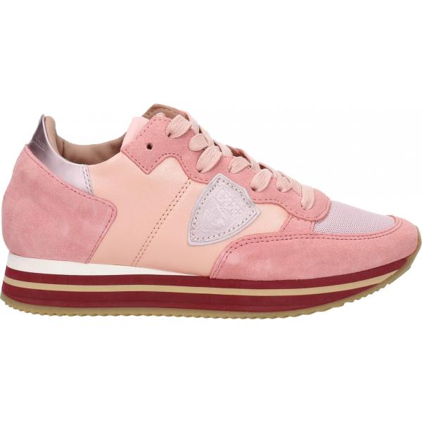 Sneakers con logo frontale rosa Philippe Model rosa