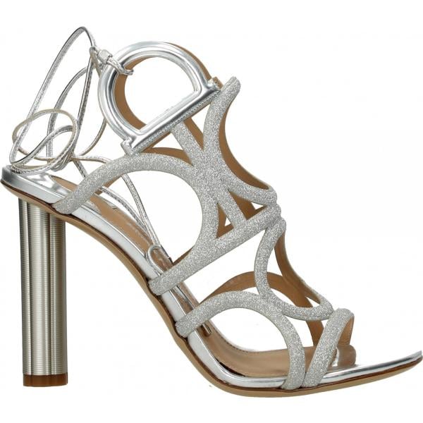 Sandali glitter argento Salvatore Ferragamo grigio
