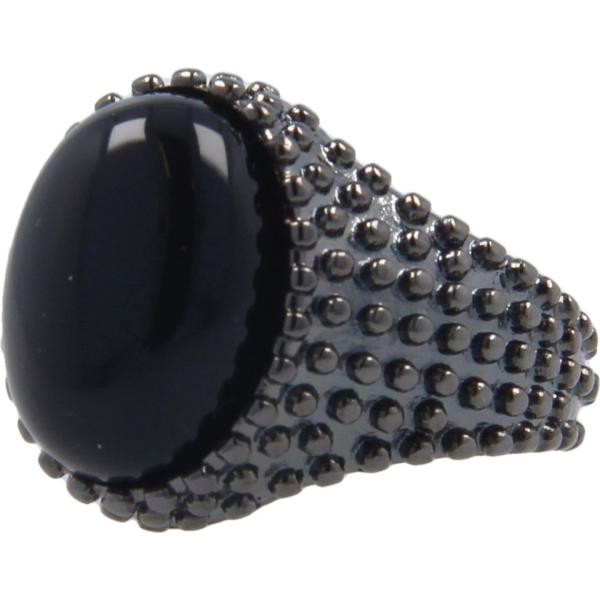 Anello con borchie ipoallergenico nero Pietro Ferrante