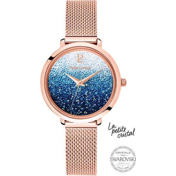 Orologio con cinturino blu e rosa Pierre Lannier