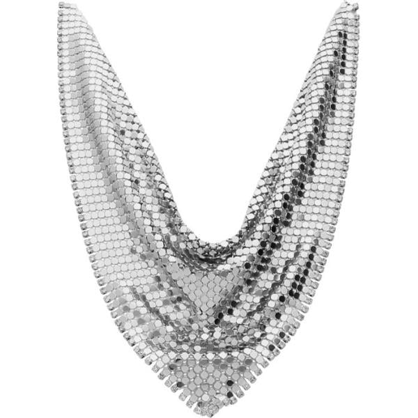Foulard con strass girocollo argento Stroili