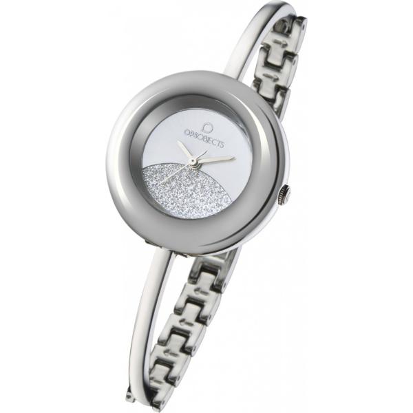 Orologio glitter con cinturino argento Ops!