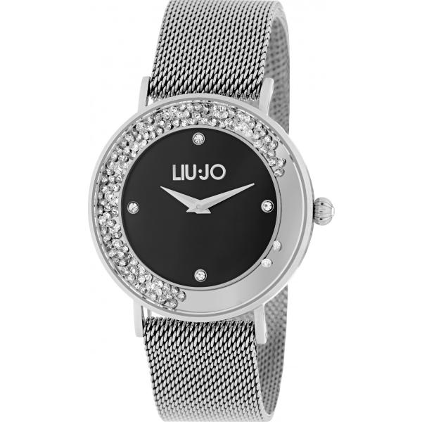 Orologio con cinturino nero e argento LiuJo
