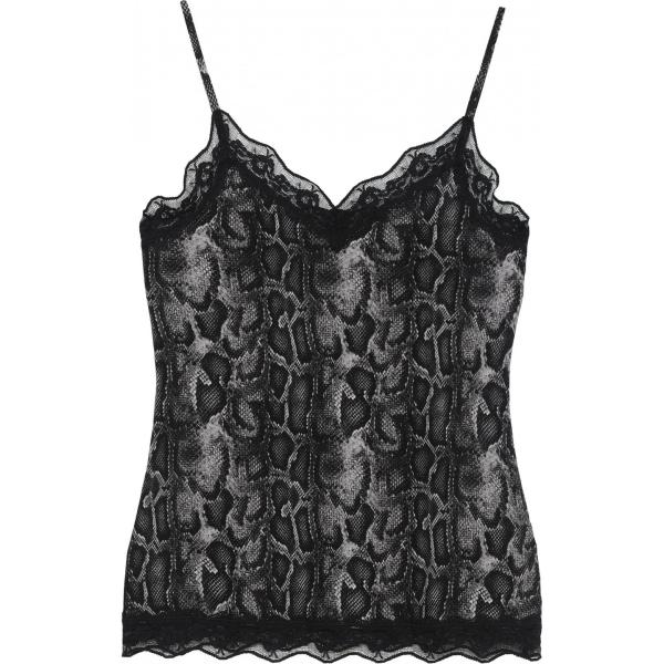 Canottiera con pizzo e spalline sottili grigio Tezenis