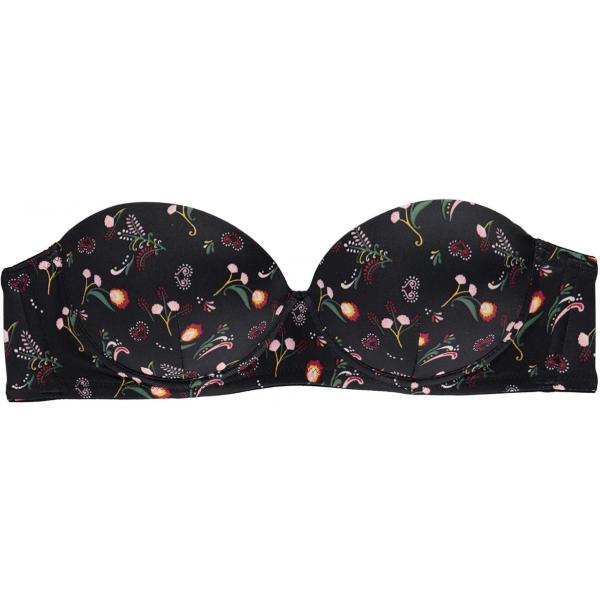 Reggiseno con spalline e fasce nero Tezenis