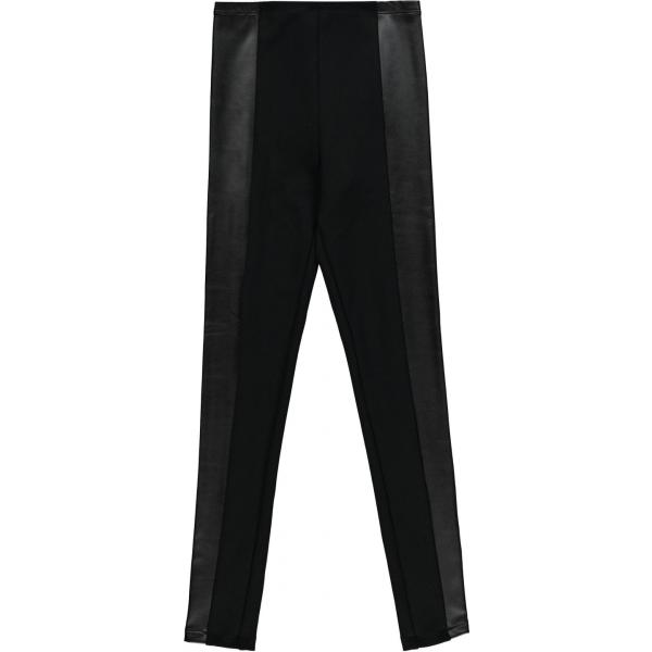 Leggings con cerchi in pelle sintetica nero Tezenis