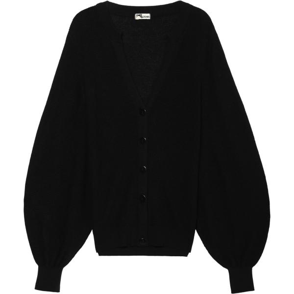 Cardigan con cerchi e scollo a maniche lunghe filato nero Tezenis