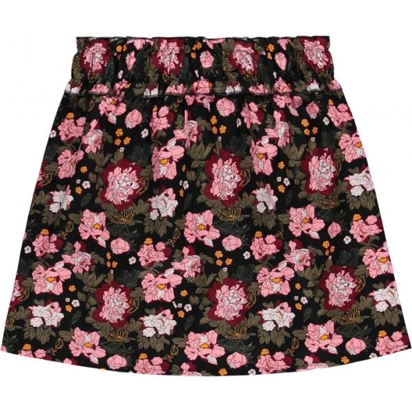 Gonna con cerchi e ruches nero e rosa Tezenis
