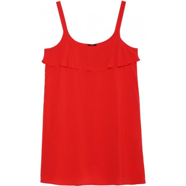 Vestito corto con volant e cerchi con spalline sottili rosso Tezenis