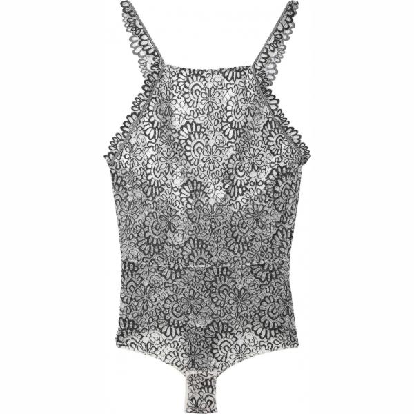 Body senza ferretto con pizzo e spalline con bottoni multicolore Tezenis