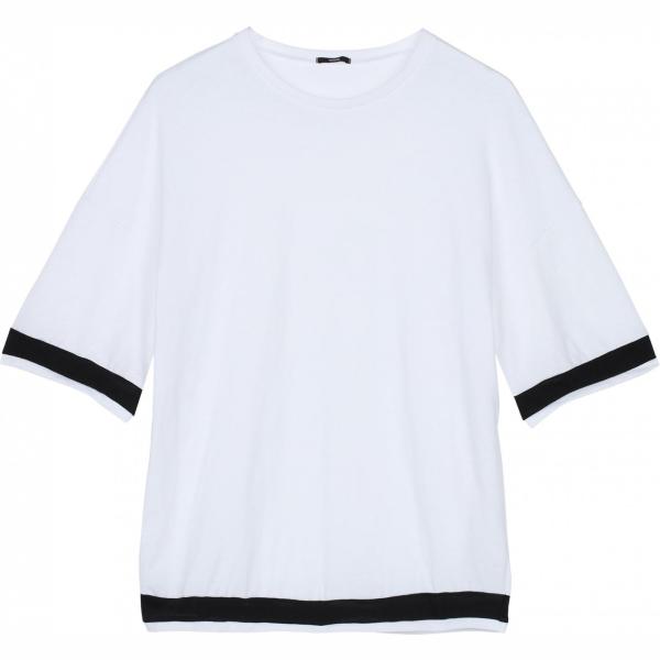 Maglia maxi contrasto girocollo a maniche corte jersey bianco Tezenis