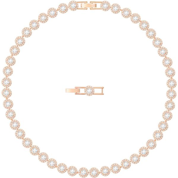 Collana in oro rosa bianco Swarovski