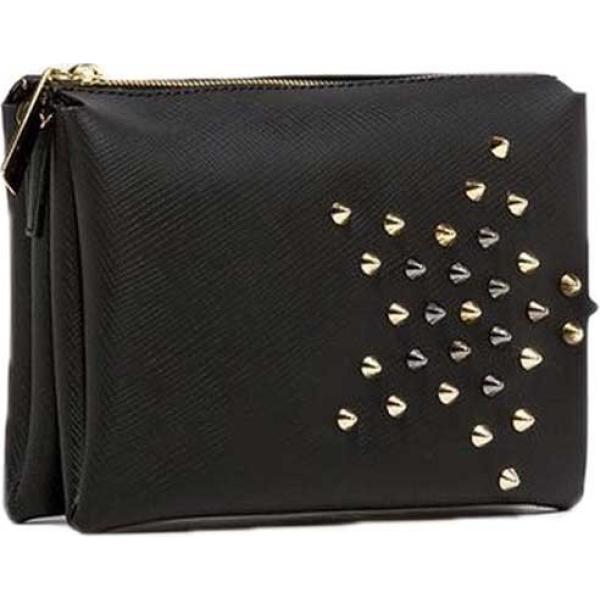 Borsa a tracolla fantasia con borchie e zip con scomparti nero Gum By Gianni Chiarini Design