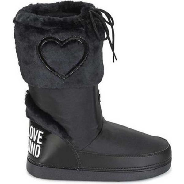 Stivali con lacci in ecopelle Love Moschino