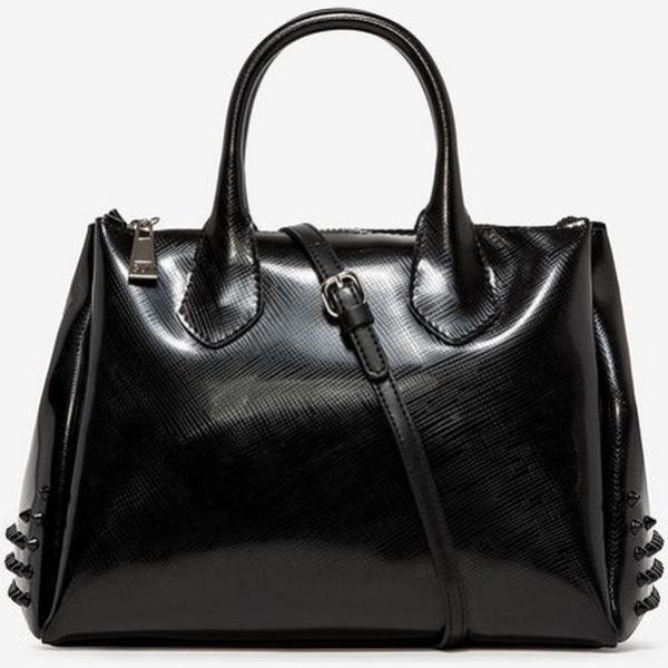 Borsa a mano effetto vernice taglia media con zip e tracolla regolabile Gum By Gianni Chiarini Design