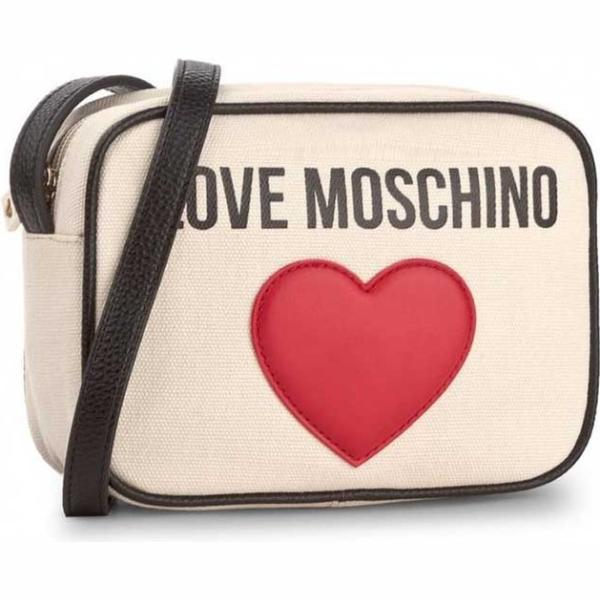 Borsa a tracolla con zip interno foderato in ecopelle Love Moschino