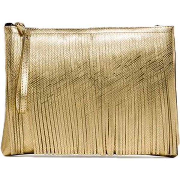 Pochette fantasia con frange e zip Gum By Gianni Chiarini Design