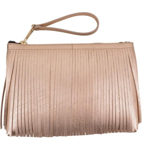 Pochette fantasia con frange taglia media con zip Gum By Gianni Chiarini Design