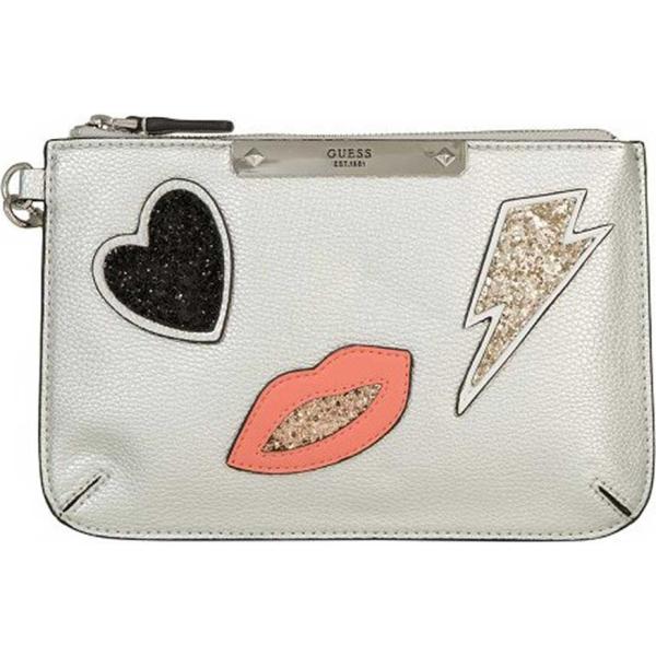 Pochette fantasia con zip interno foderato in ecopelle con tasca interna Guess