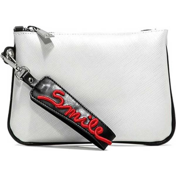 Pochette taglia media con zip e logo nero Gum By Gianni Chiarini Design