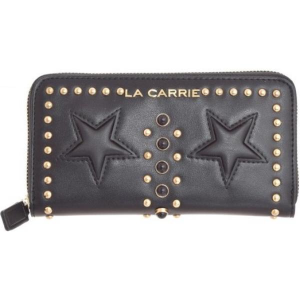 Portafoglio maxi con borchie e zip in ecopelle La Carrie Bag