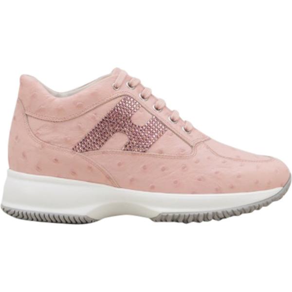 Scarpe stringate con strass animalier Hogan