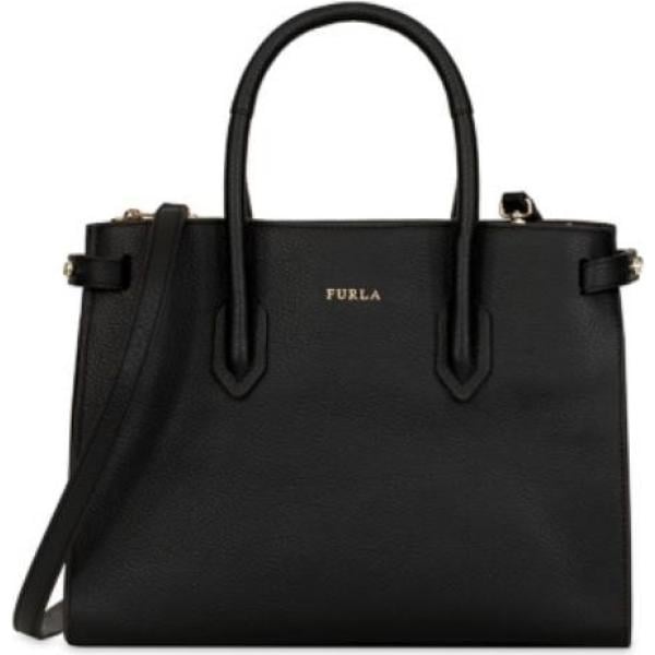Shopping bag con zip in pelle con tasca interna Furla