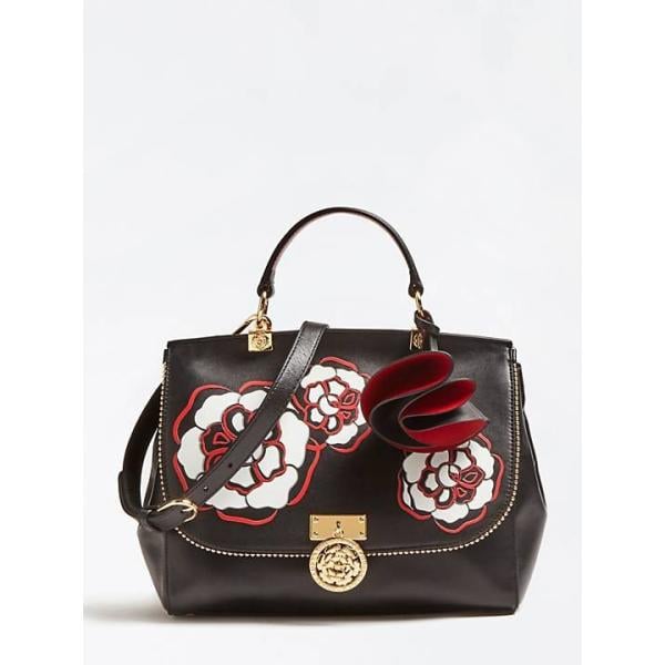 Borsa a mano fantasia floreale interno foderato con tracolla regolabile Guess