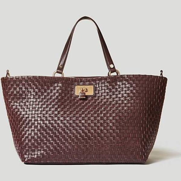 Shopping bag interno foderato oro Guess